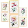 POSTER Set Mit 6 Rosen Größe A3 & A4 Rahmen aus hellem Holz - Beige, Papier (29.7/1cm) - Nacnic