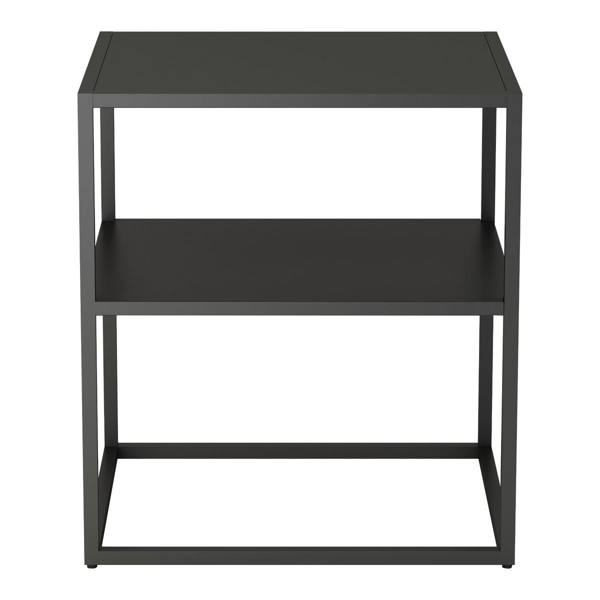 BEISTELLTISCH Raahe - Schwarz, Metall (40/45/50cm) - [en.casa]