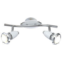 LED DECKENLEUCHTE BIANKA Weiß Gold - Weiß, Metall (34/9/15cm) - Globo Lighting