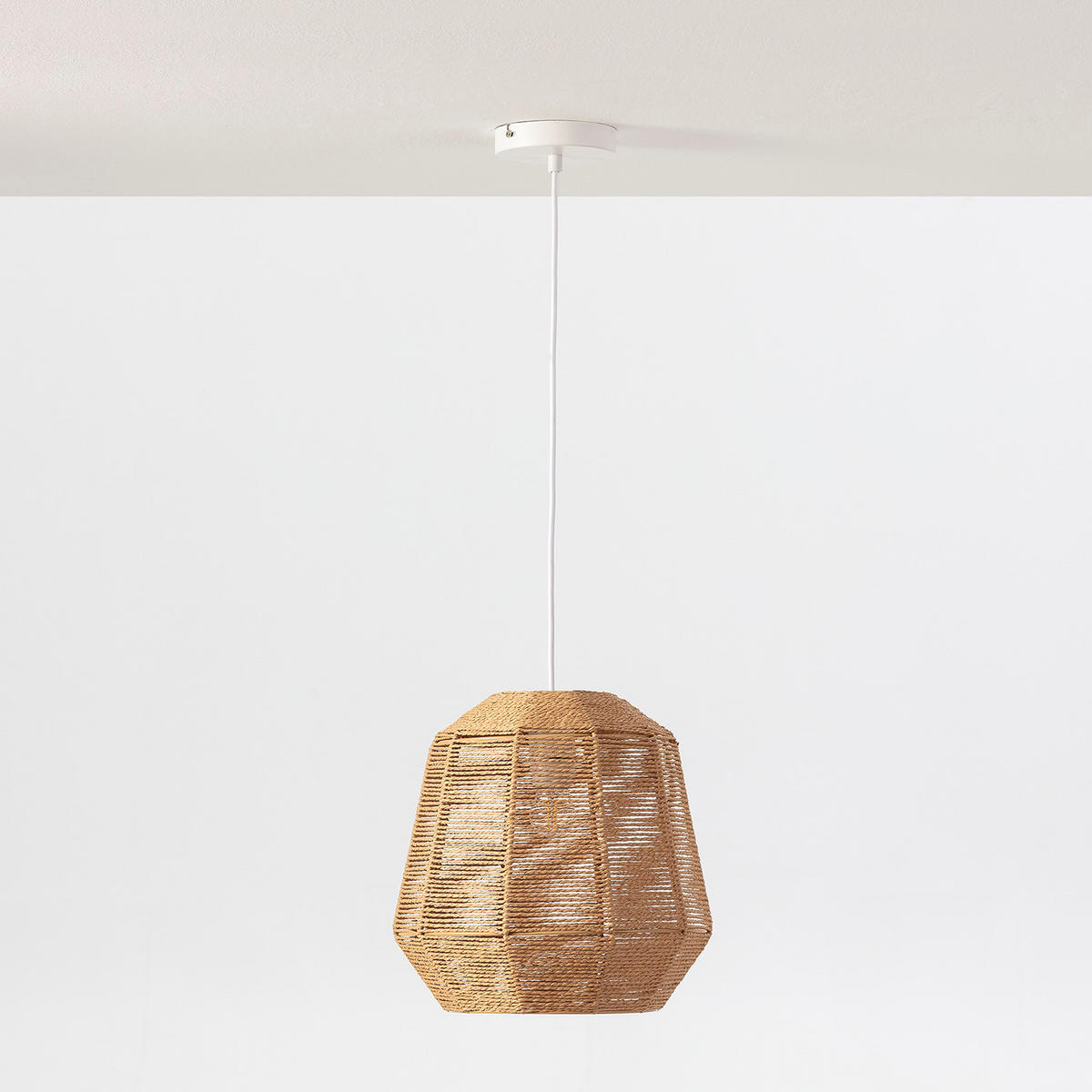 HÄNGELEUCHTE﻿ 31/31/153 Akina - Beige, Naturmaterialien (31/31/153cm) - VS Venta-stock