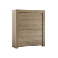 HIGHBOARD mit 4 Türen H140 cm - Firenze - Eichefarben, Holzwerkstoff (110/140/42cm) - Calicosy