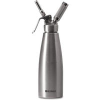 SCHLAGSAHNE-ZERSTÄUBER Sahnespender Edelstahl 1 Liter - Silberfarben, Metall (2/2/33cm) - Hendi