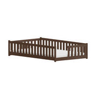 BODENBETT 120x200 cm in Zartbitterschokolade - Dunkelbraun, Holz (120/200cm) - Kids Collective