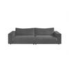 SOFA 3-SITZER MADELINE Grau Cord - Schwarz/Grau, Textil (290/85/127cm) - KAWOLA