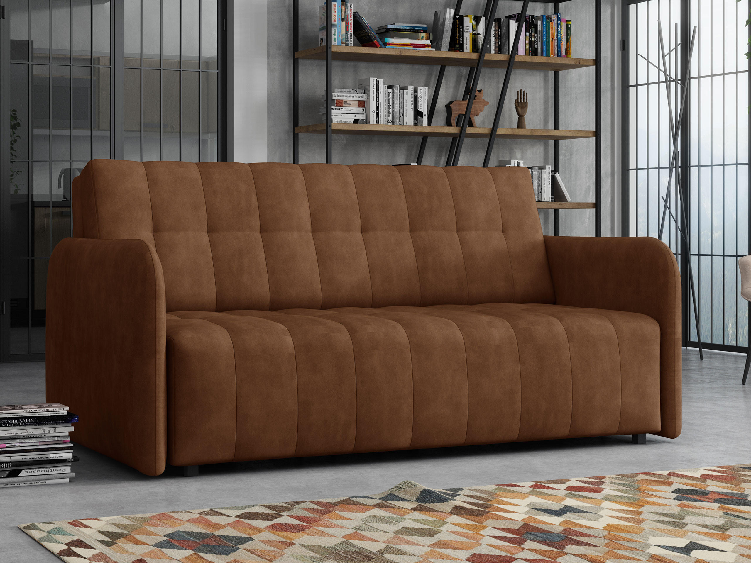 SCHLAFSOFA Viva Grand IV - Schwarz/Braun, Holz/Kunststoff (165/85/95cm) - MIRJAN24
