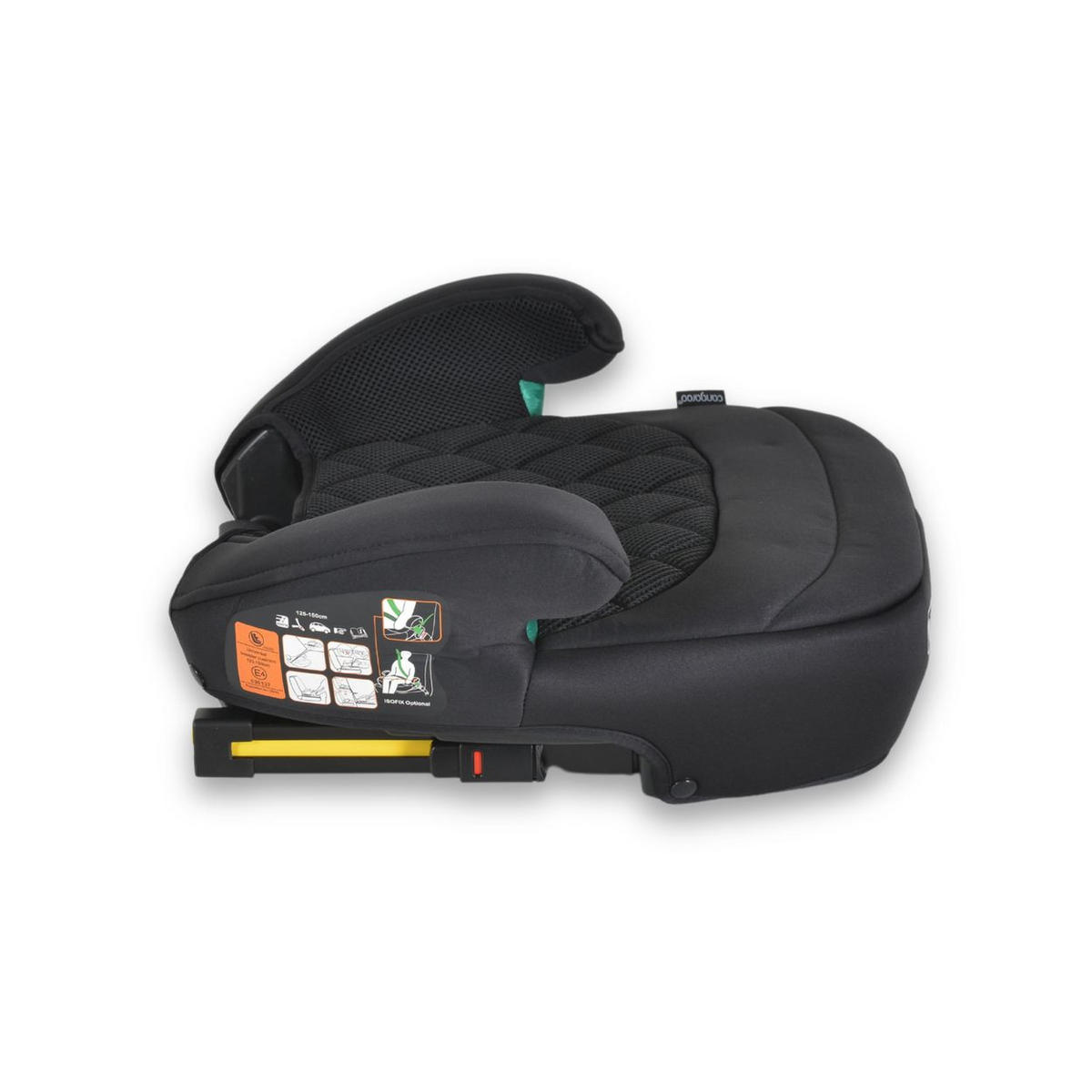 SITZERHÖHUNG Jax i-Size schwarz 125-150cm Gruppe 3 Isofix Top Tether - Schwarz, Kunststoff (45/32/41cm) - Cangaroo