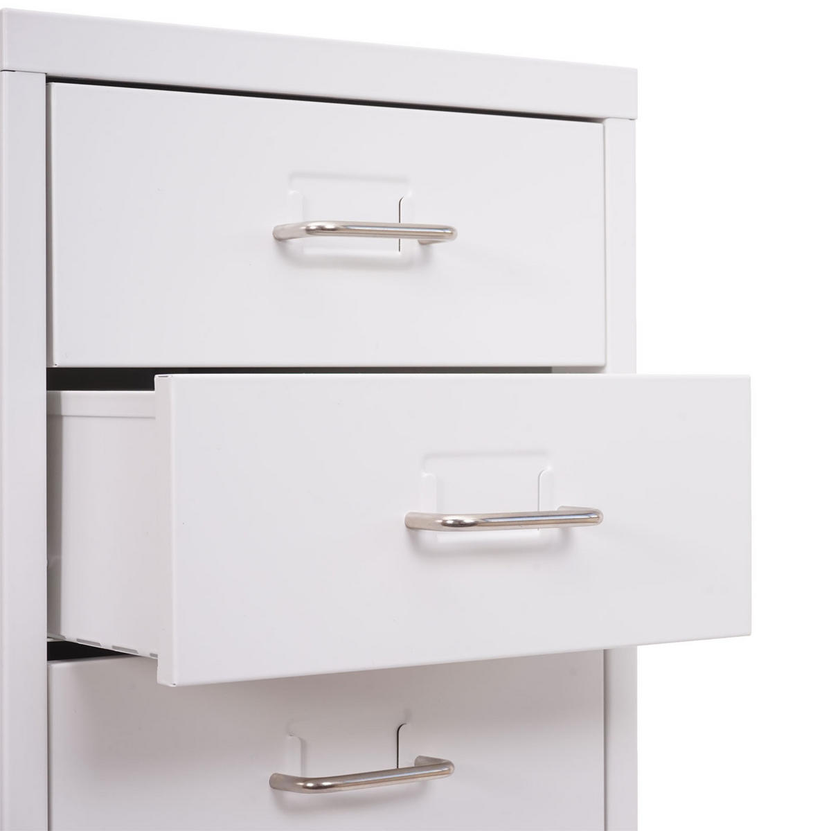 ROLLCONTAINER Housten 110x28x41cm 10 Schubladen Weiß - Weiß, Metall (28/110/41cm) - PROREGAL