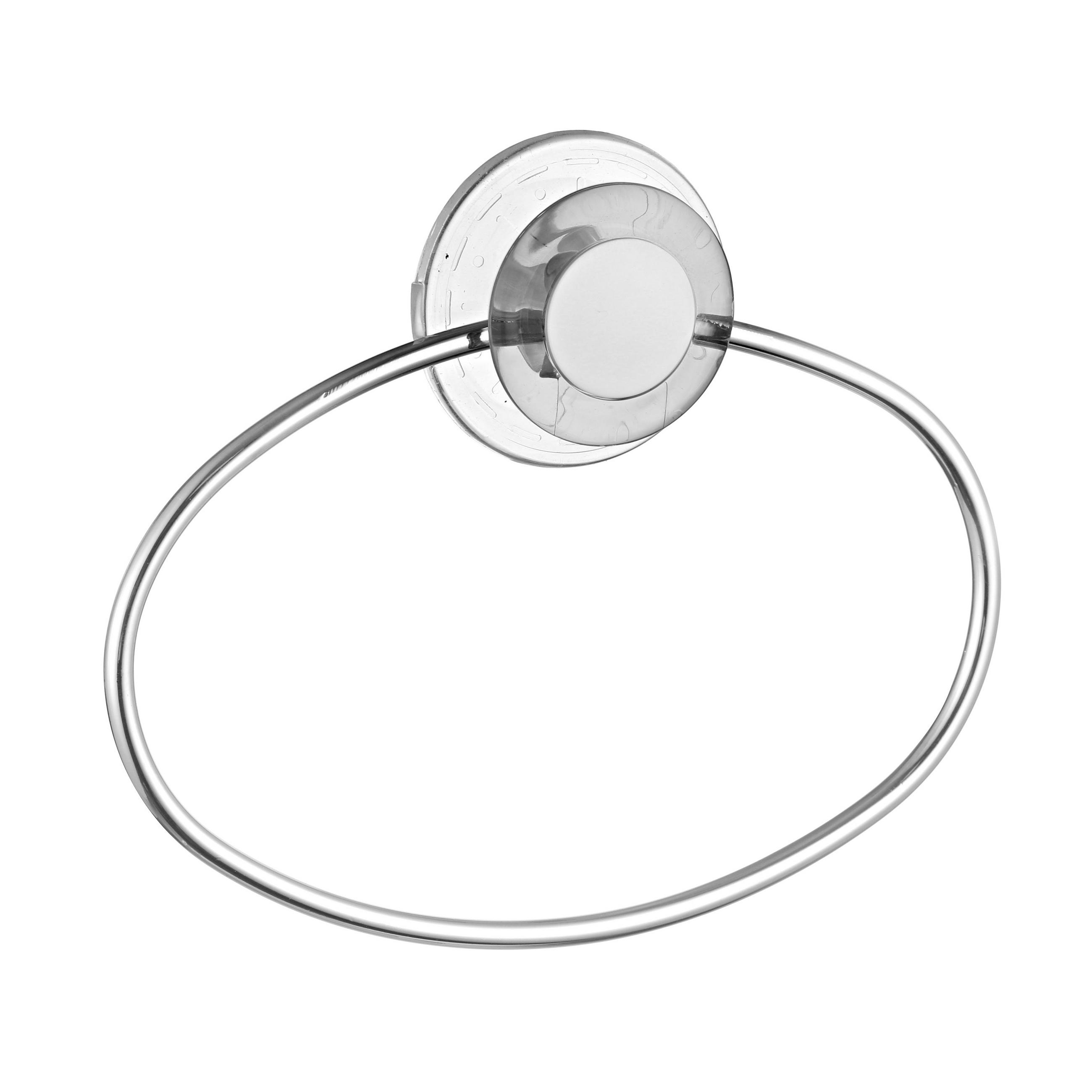 HANDTUCHRING VENTOSA, transparent, Kunststoff - Edelstahlfarben, Metall (16/2.5/13cm) - bremermann