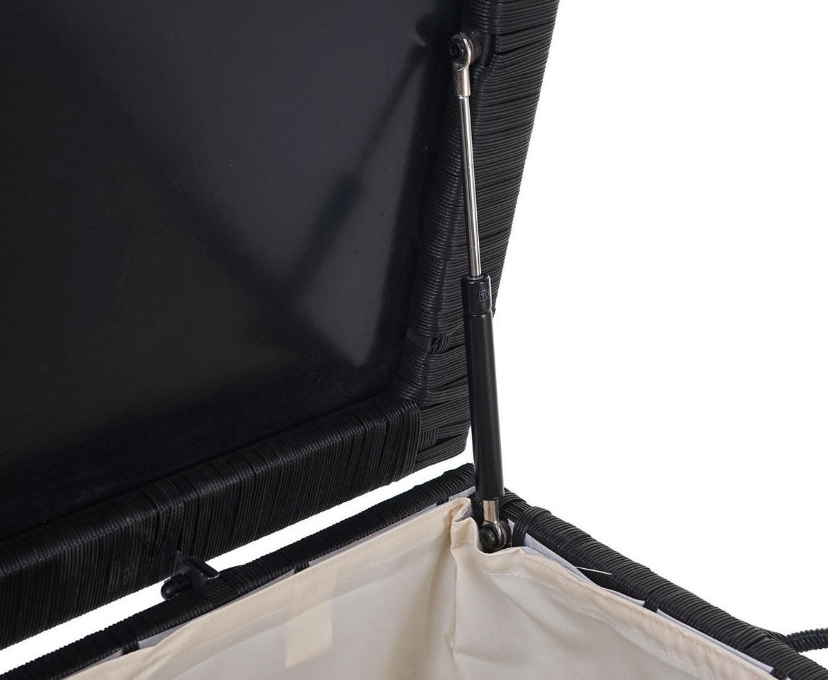 KISSENBOX aus Poly-Rattan HxBxT 51x100x50cm Premium schwarz 170L - Schwarz, Kunststoff (100/51/50cm) - PROREGAL