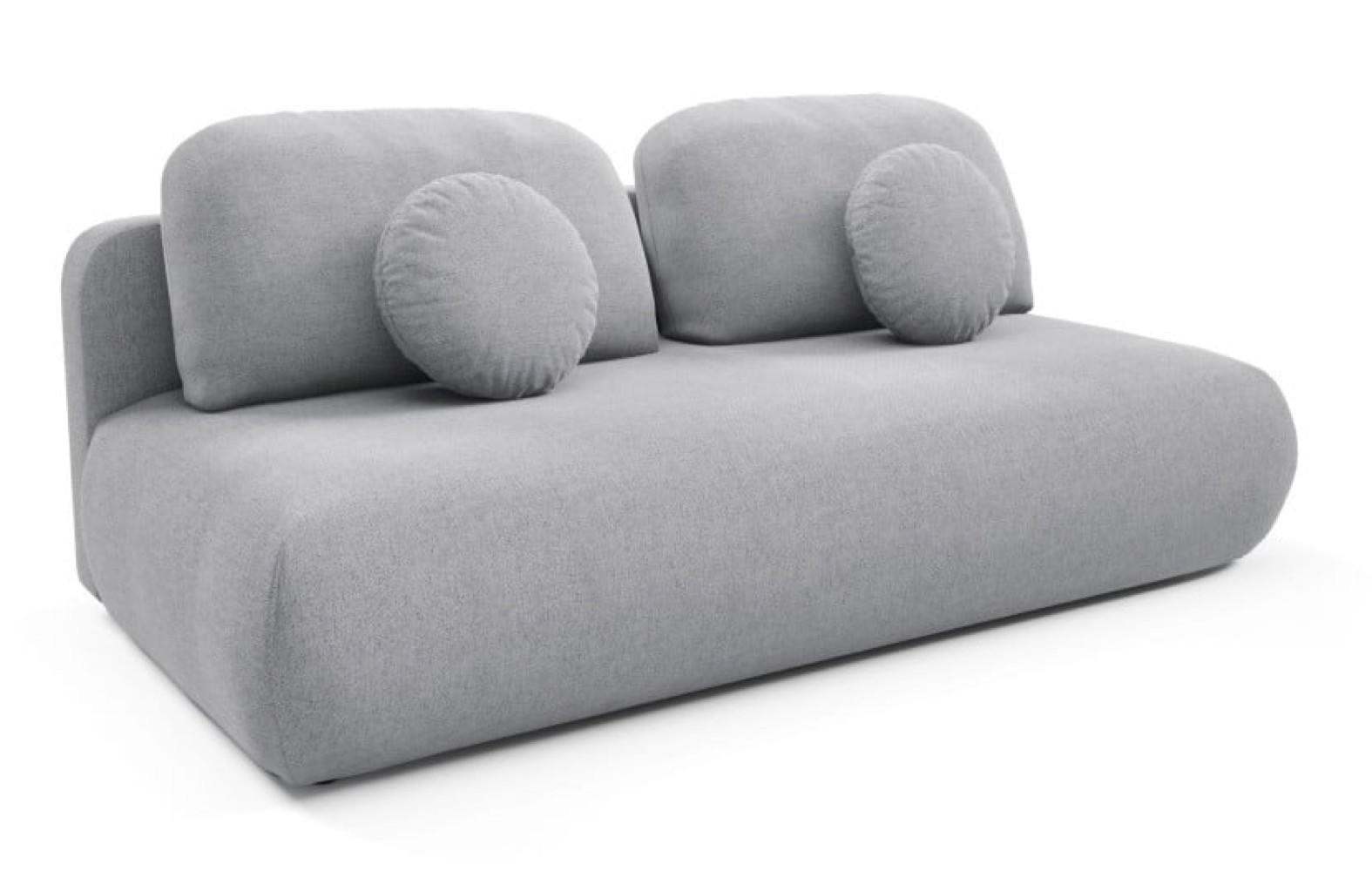 SOFA Grau OTO Ausziehbar Mit Bonnellfederung - Grau, Textil (206/90/92cm) - Sepro Meble