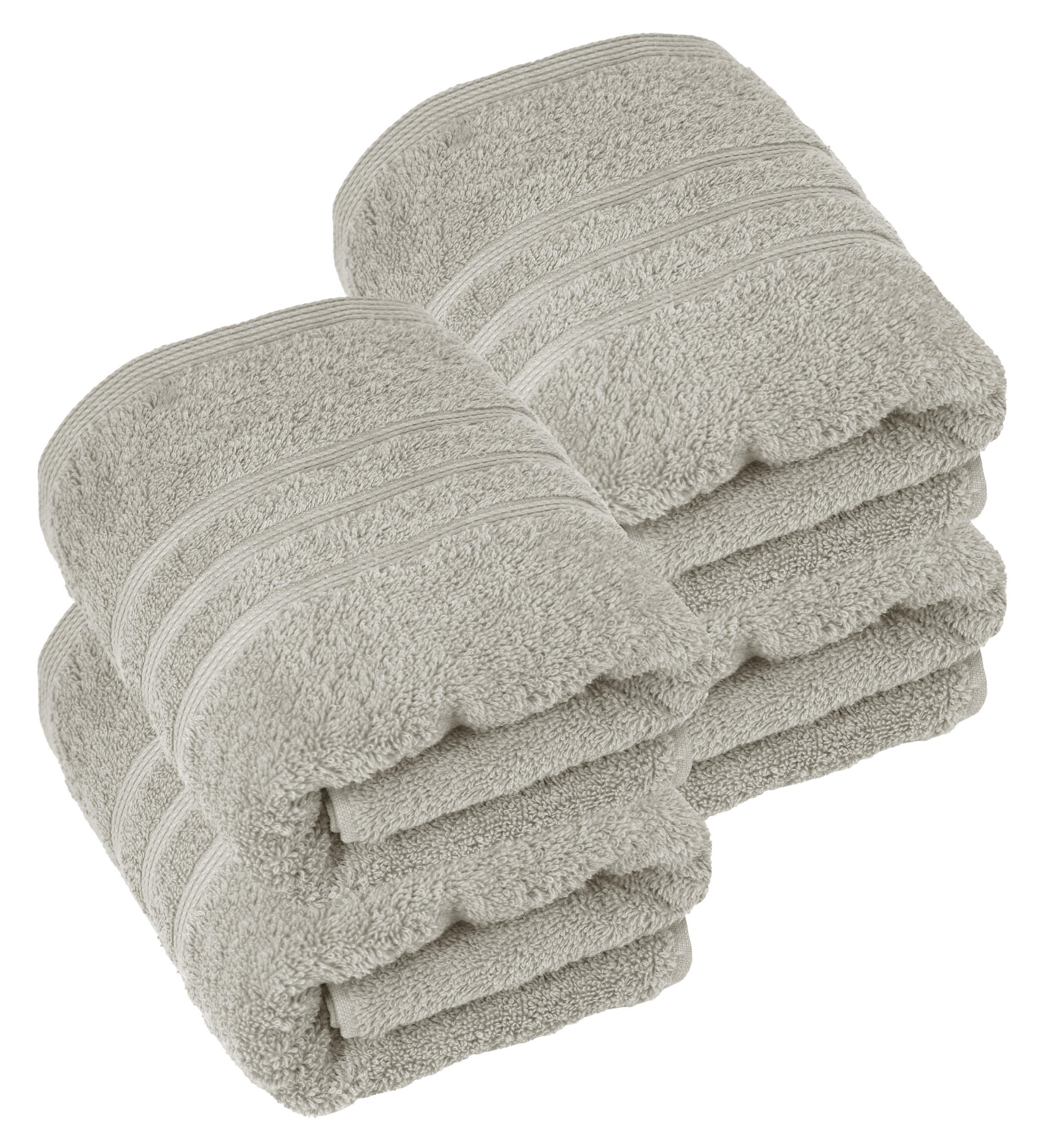 HANDTUCH 50x100 cm London Kiesel Grau 4er Set - Sandfarben, Textil (50/100cm) - Lashuma