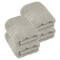 HANDTUCH 50x100 cm London Kiesel Grau 4er Set - Sandfarben, Textil (50/100cm) - Lashuma