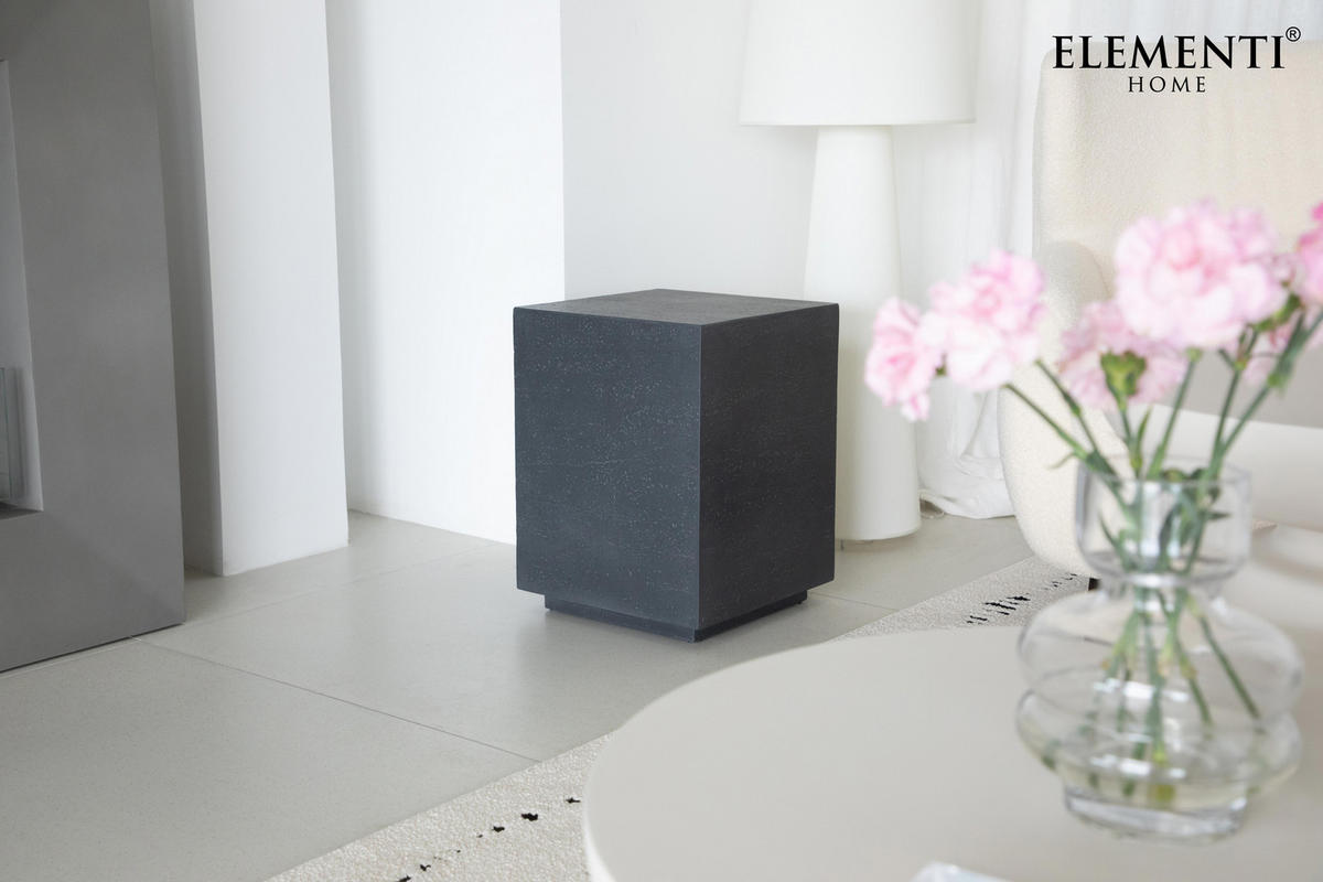 BEISTELLTISCH TEVERE aus GF-Beton, Wetterbeständig, 35x35x46 cm - Dunkelgrau, Naturmaterialien (35/35/46cm) - Elementi