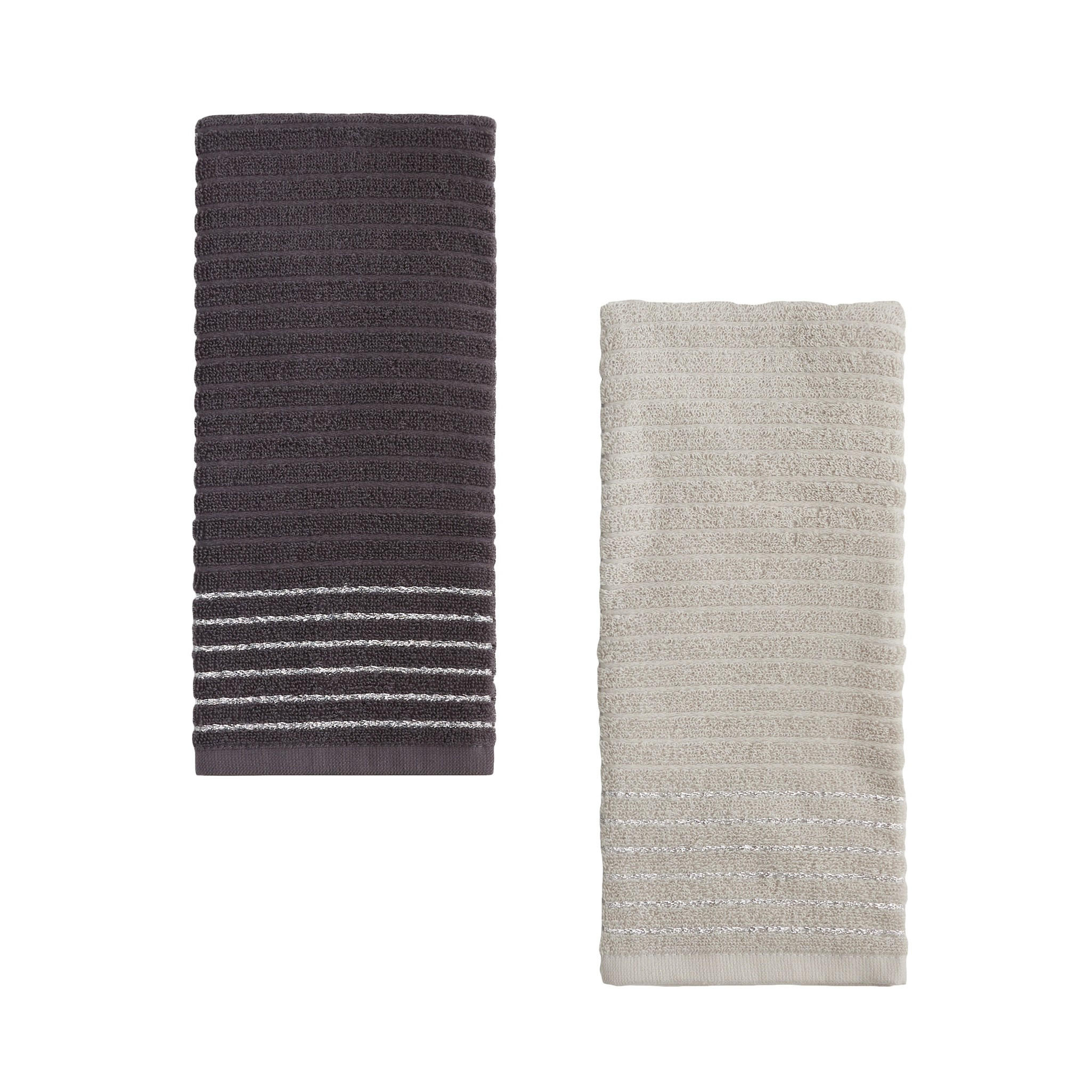 KÜCHENHANDTUCH-SET Desi (2er-Set) - Dunkelgrau, Textil (40/60cm) - home&you