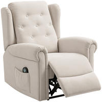 MASSAGESESSEL Beige mit Massage- und Liegefunktion 91/85/103 cm - Beige, Naturmaterialien (91/103/85cm) - PANGIVO
