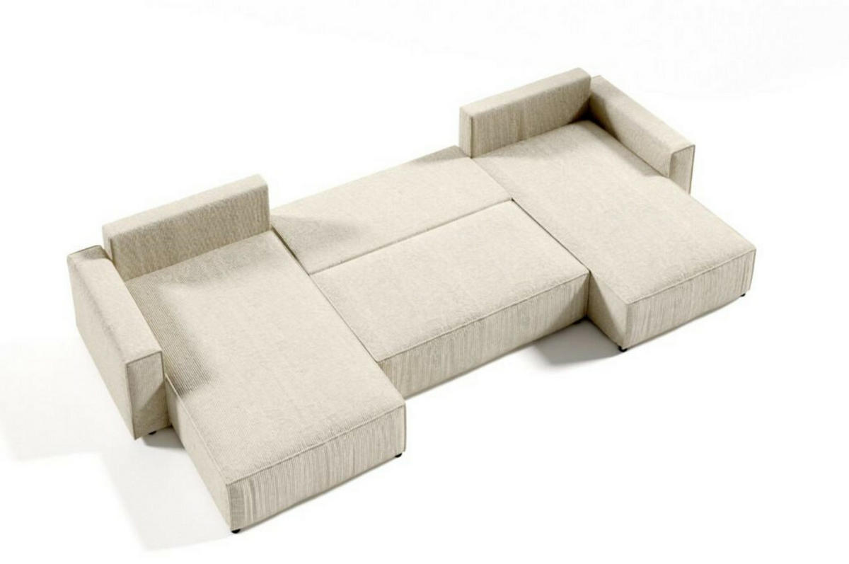 ECKSOFA mit Schlaffunktion Grau Anthrazit - Dunkelgrau, Textil (398/185cm) - Furnisell