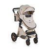 KINDERWAGEN Alma beige Sportsitz Tragetasche umbaubar Wickeltasche Sitz umkehrbar - Beige, Metall (90/60/120cm) - Moni
