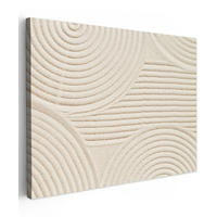 LEINWANDBILD Muster - Abstrakt - Weiß Wandbild 40x30 cm - Beige, Textil (40/30cm) - MuchoWow