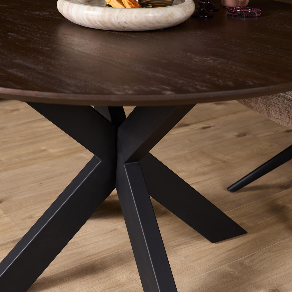 ESSTISCH Madison Schwarz 130/130/76 cm - Schwarz, Holz (130/130/76cm) - Starfurn
