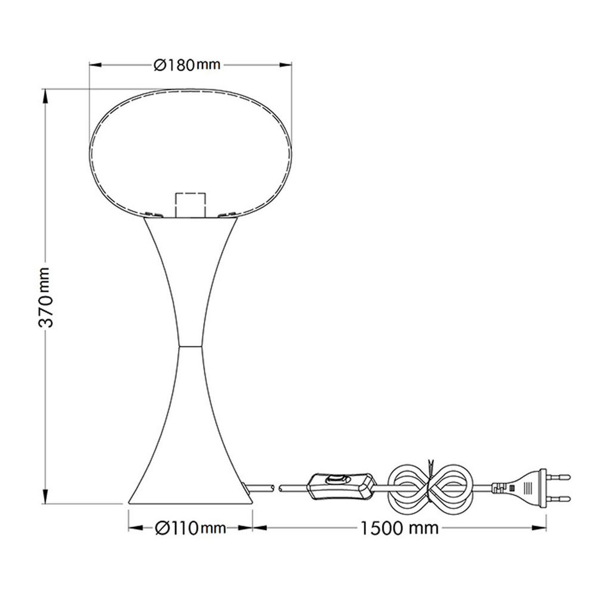 LED TISCHLEUCHTE Metall Messing - Messingfarben, Glas (18/18/36.9cm) - Globo Lighting