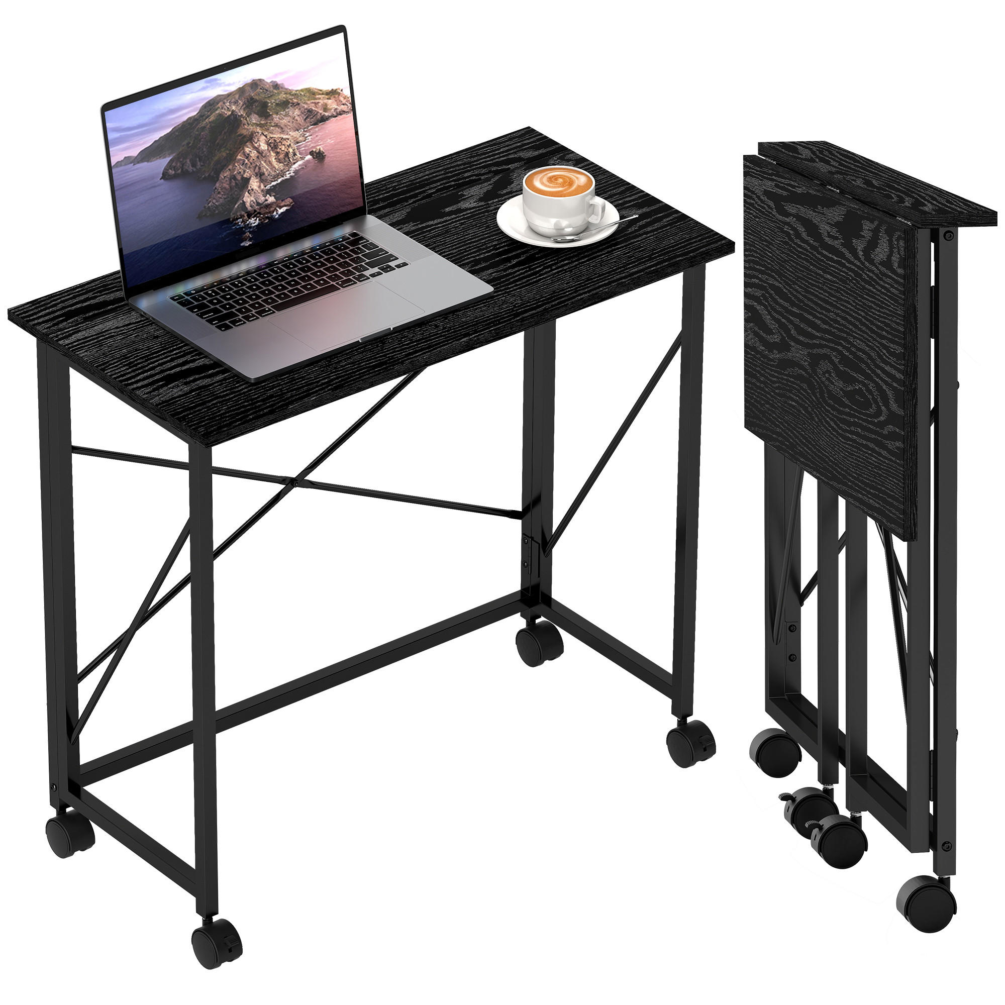 BÜROTISCH Schwarz 1 Stück - Schwarz, Holzwerkstoff (40/80/75cm) - GiPP