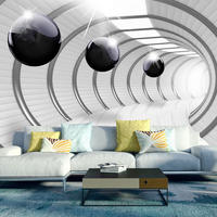 SELBSTKLEBENDE FOTOTAPETE 490/280 cm - Schwarz/Weiß, Kunststoff/Textil (490/1cm) - KUNSTLOFT