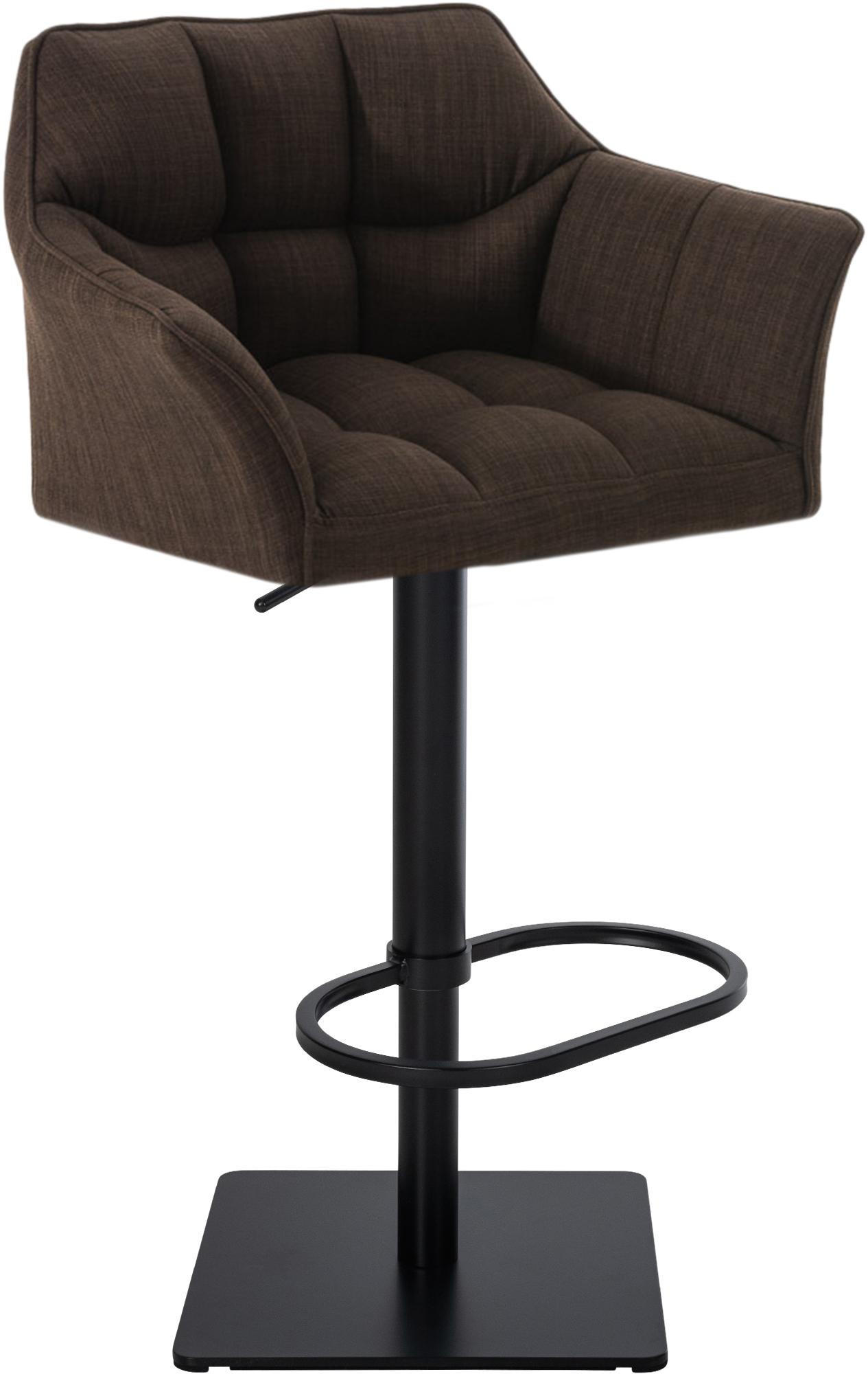 BARHOCKER Stoff Braun - Schwarz/Braun, Textil/Metall (64/88/45cm) - CLP