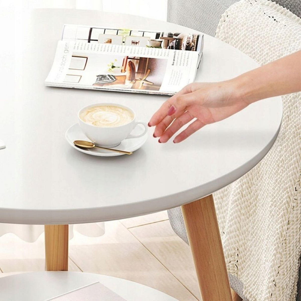 COUCHTISCH, weiß 60/50/60 cm - Weiß, Holzwerkstoff (65/67/7cm)