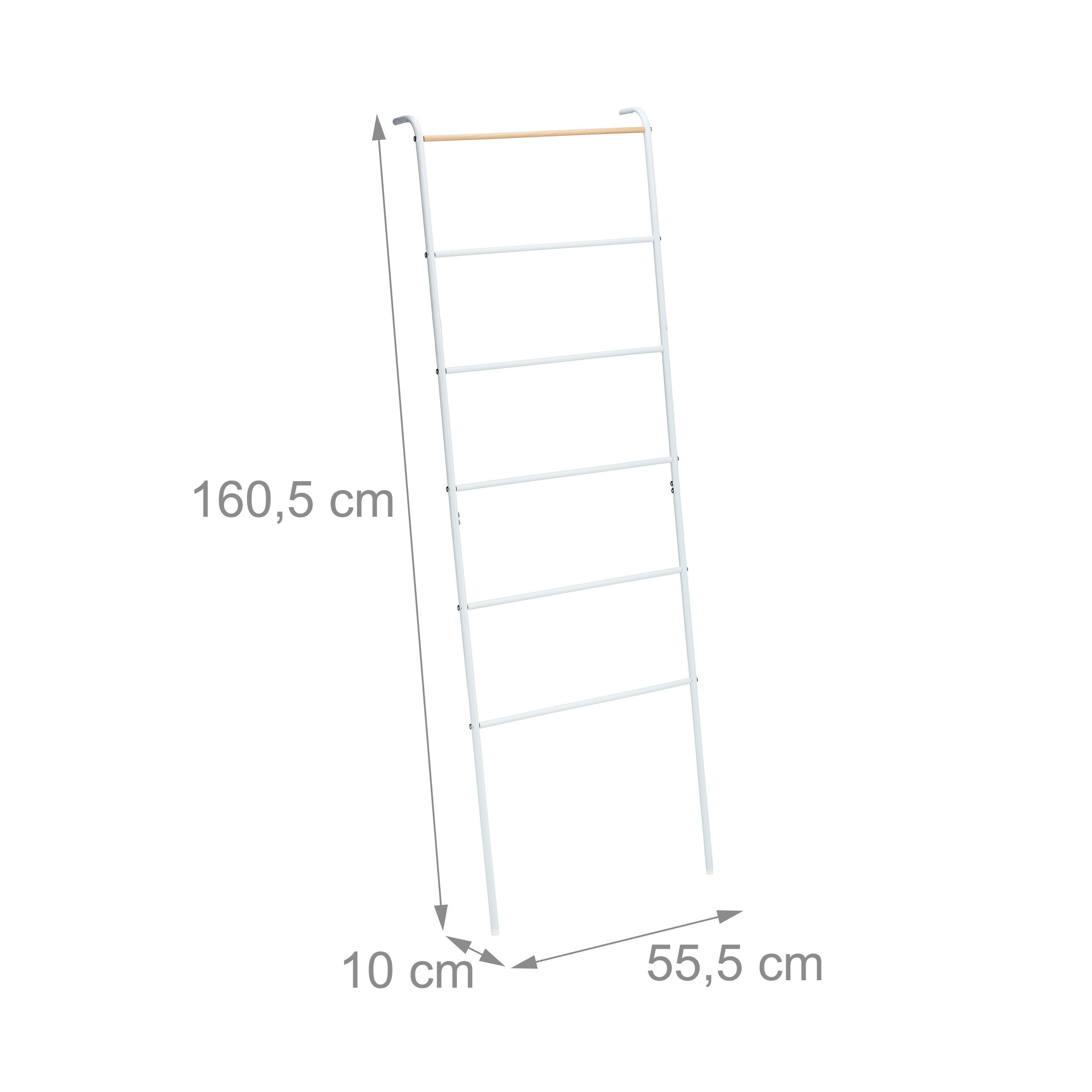 Thumbnail - Relaxdays Handtuchleiter, Weiß, Metall, 55.5x160.5x10 cm, Badaccessoires, Duschzubehör, Handtuchleiter