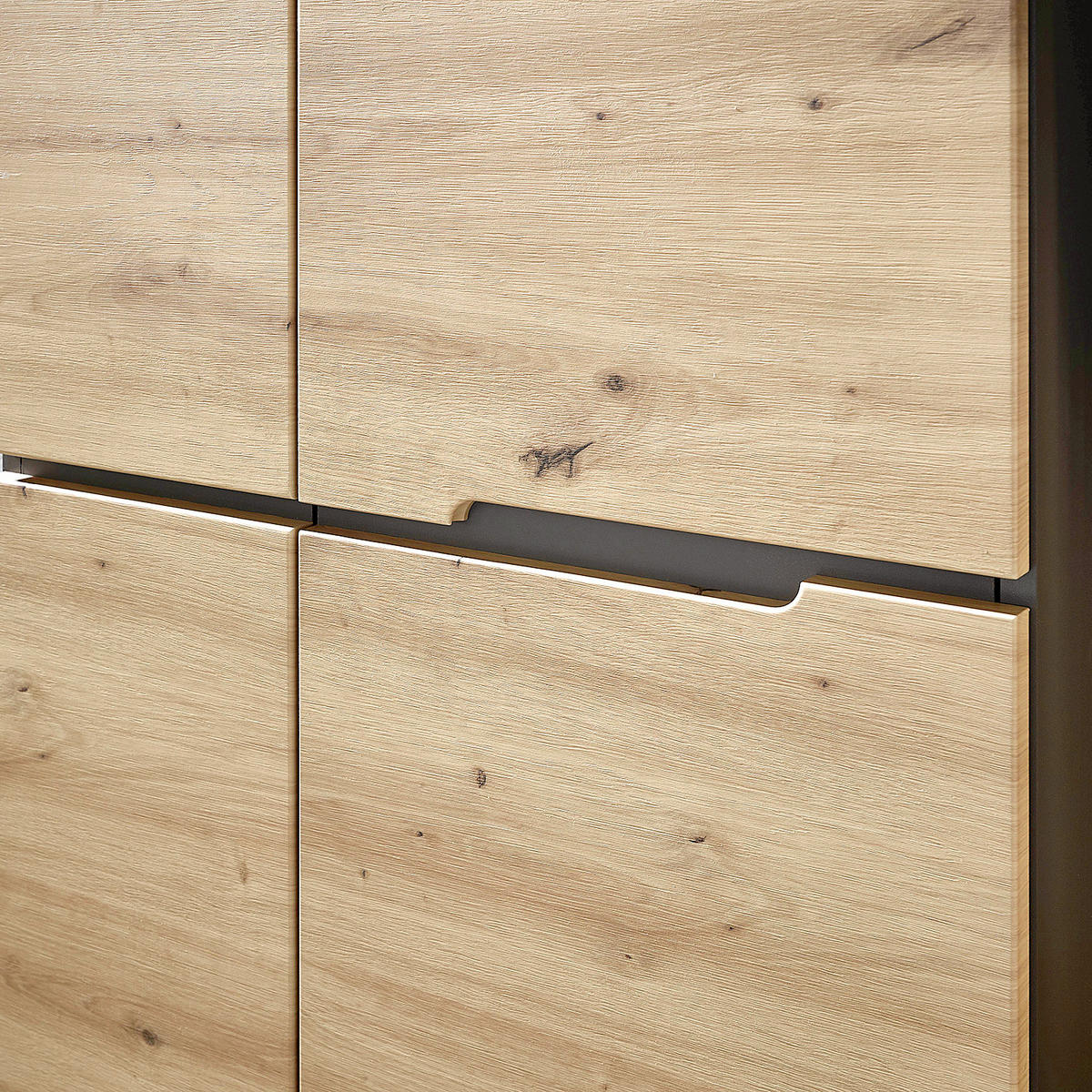 GARDROBENSCHRANK - Eiche Artisan Dekor / Graphit - 65 cm - Schwarz/Braun, Holzwerkstoff/Kunststoff (65/198/37cm) - home24
