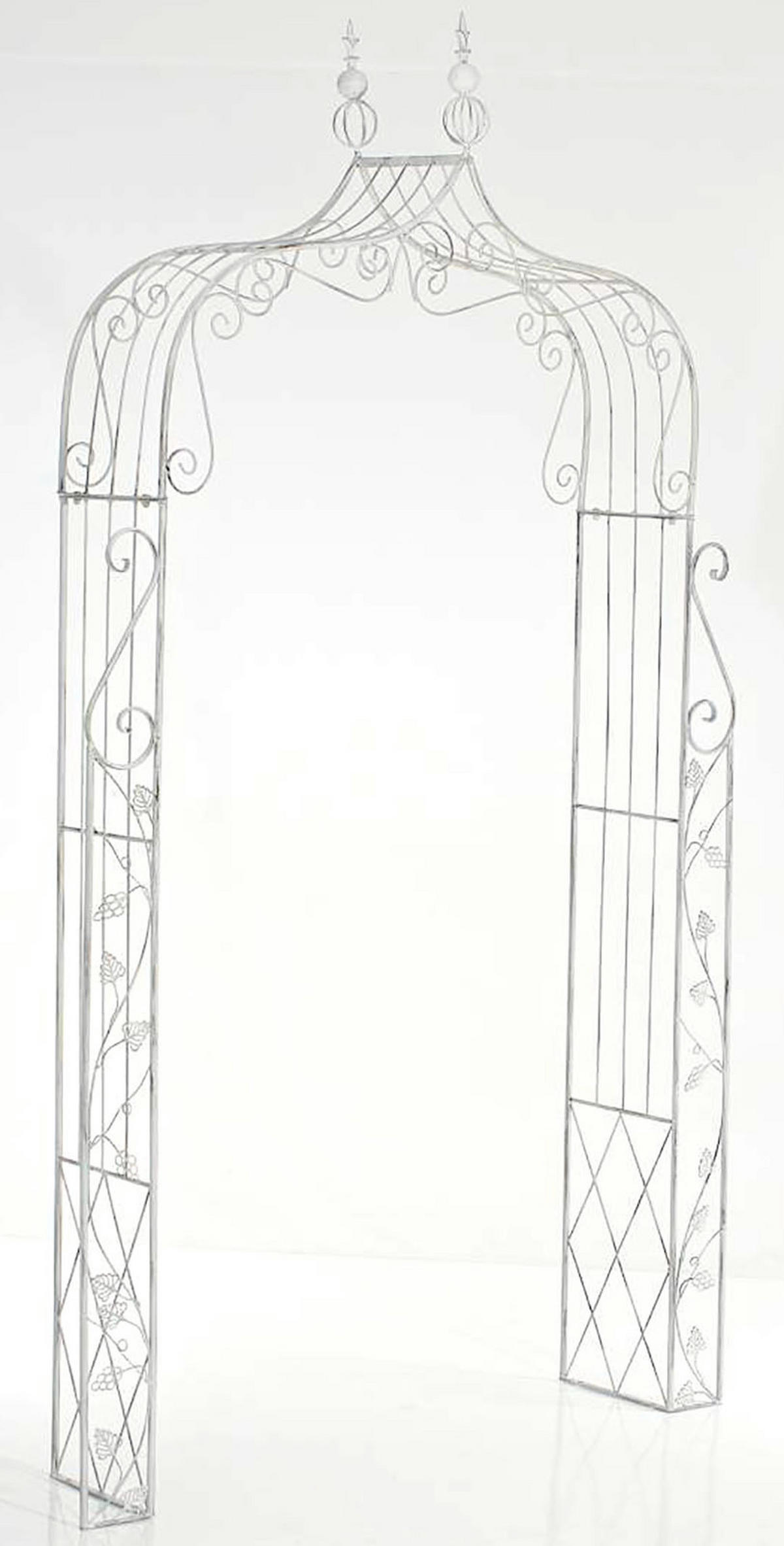 ROSENBOGEN Metall Antik Weiß - Weiß, Metall (143/248/30cm) - CLP