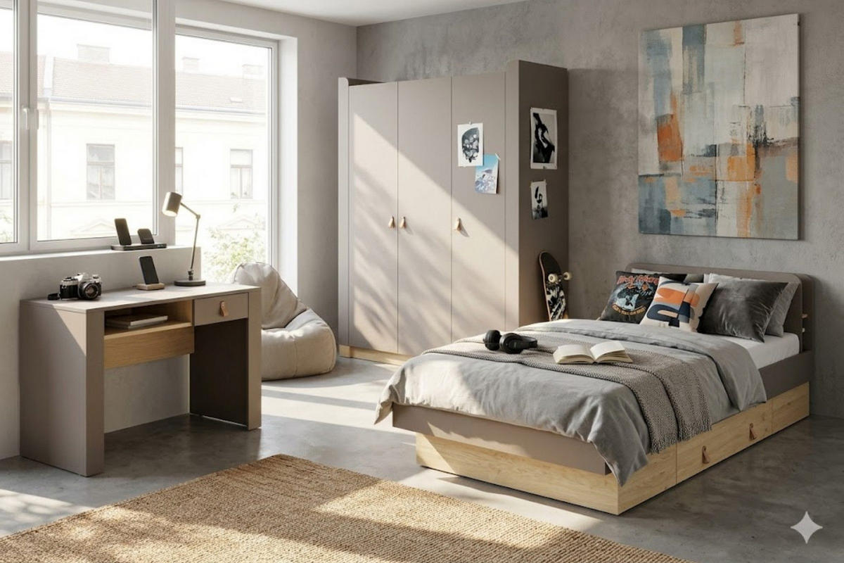 KOMMODE SOVI 06 130 / 95 / 42 cm in Porcini / Eiche Mavelie - Eichefarben/Braun, Holzwerkstoff (130/95/42cm) - Deine Möbel 24