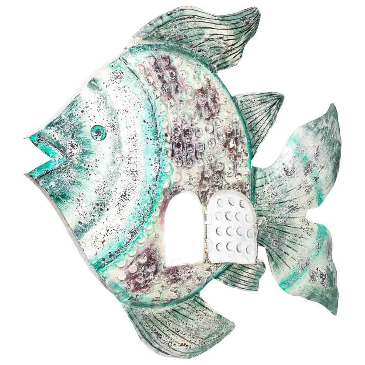 DEKORATIONSSTÜCK aus Metall, grau, 120x9x100cm - Blau, Metall (120/100/9cm) - Wanderlust