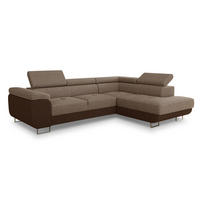 ECKSOFA Caris, Seite: Rechts - Braun, Holz/Textil (273/203cm) - Sofnet