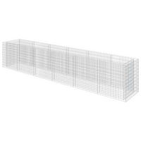 HOCHBEET, Gabionen 540/90/100 cm, aus Verzinkter Stahl, Silber - Silberfarben, Metall (90/100/540cm) - vidaXL