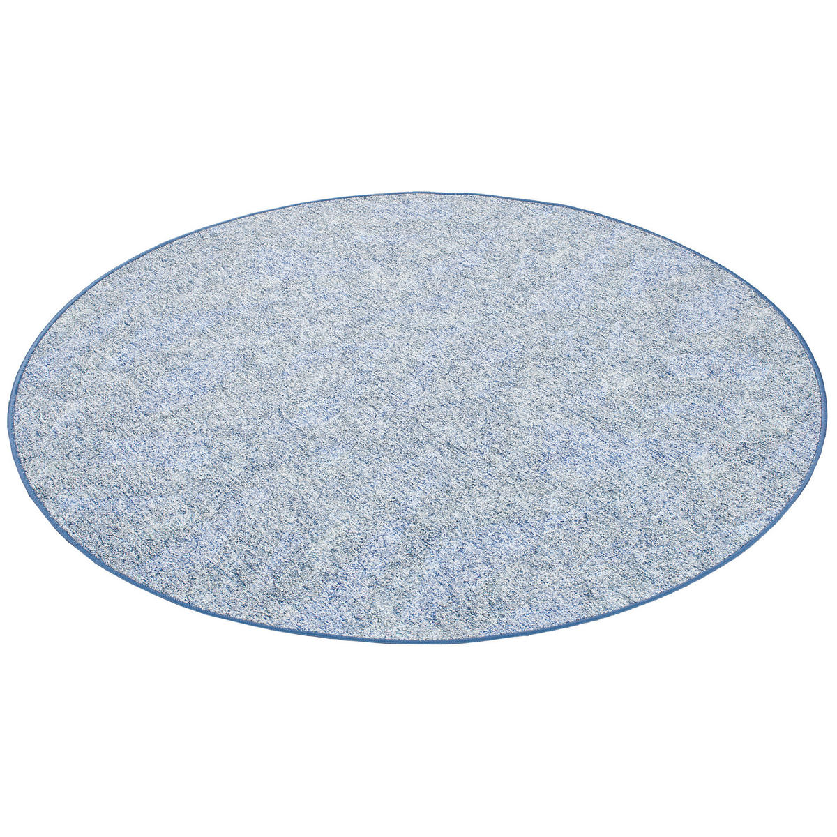 SCHLINGENTEPPICH MEMORY MELIERT RUND - Blau, Textil (160/160cm) - Snapstyle