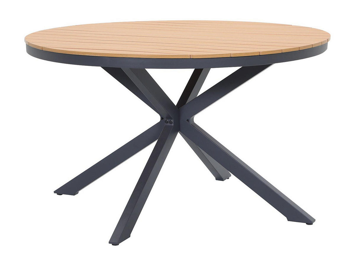 GARTENESSGRUPPE im Set - 4 -Sitzer - Aluminium - anthrazitgrau - ZEYVA - Anthrazit, Metall - Vente-Unique