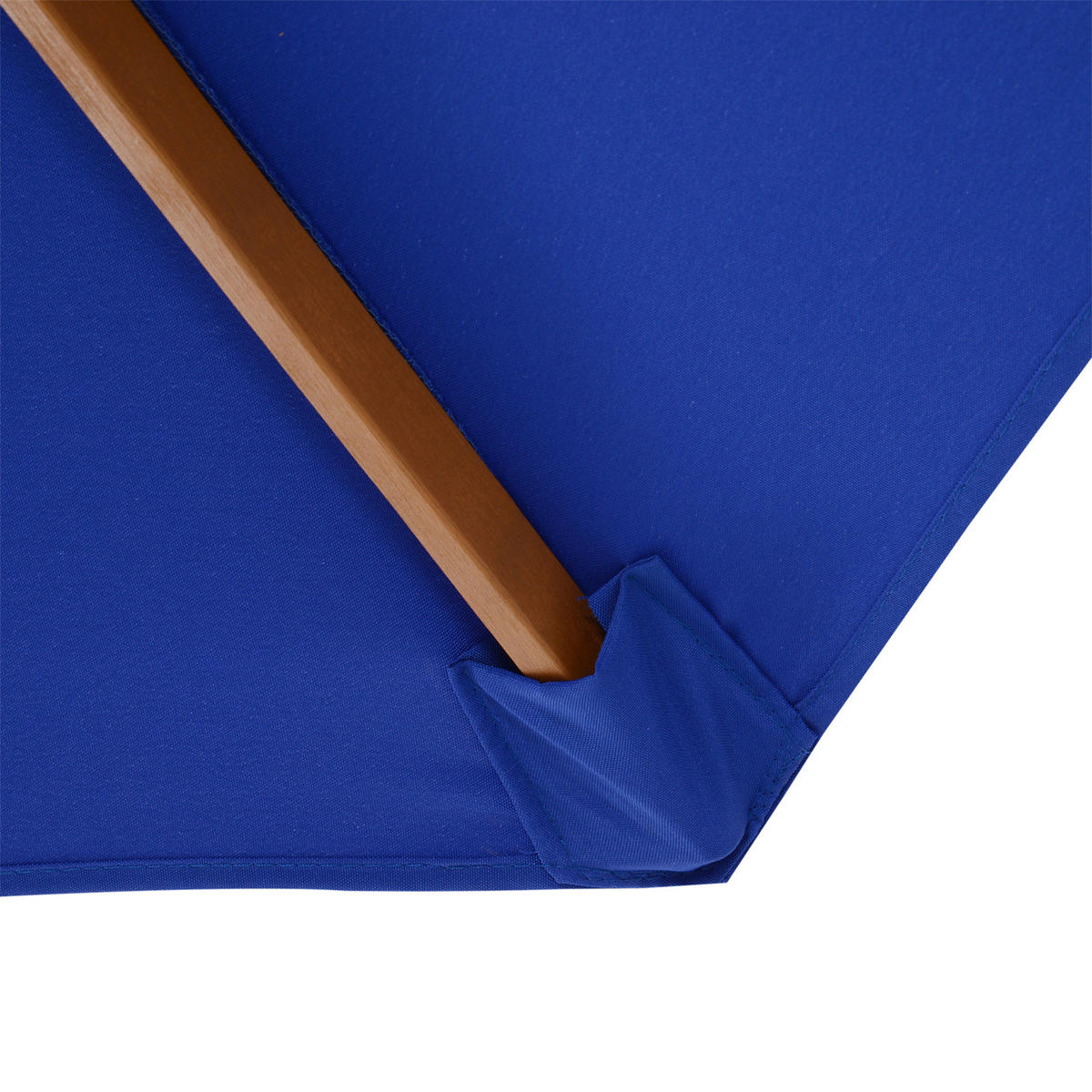 SONNENSCHIRM, Bambus, Polyester, Blau - Blau, Holz (300/300cm) - Outsunny