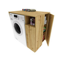 WASCHMASCHINENSCHRANK Überbauschrank mit Fächern – passend für Waschmaschine & Trockner 96/88/62 - Eiche Artisan, Holzwerkstoff (96/88/62cm) - RAUMHIRSCH FURNITURE