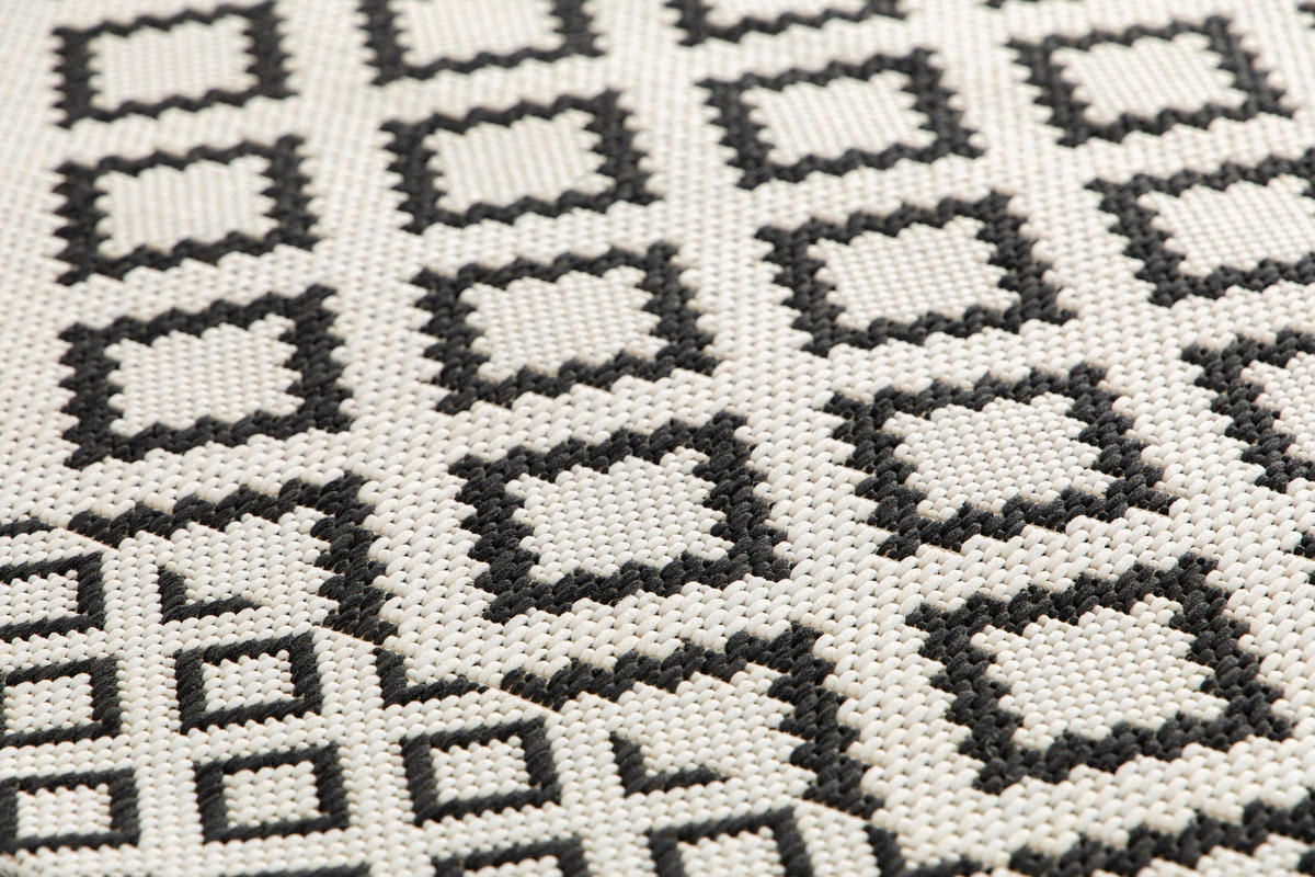DESIGN Teppich für Innen und Außen schwarz - Schwarz, Textil (200/290cm) - AFK Living