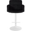 BARHOCKER 2er Set Sutun Samt Schwarz Weiß - Schwarz, Textil/Metall (60/93/56cm) - DELUKE