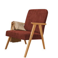 SESSEL Petra 81x63 cm im minimalistischen Stil Scandinavian, Holz, dunkelrot - Dunkelrot, Holz (59/81/63cm) - Margaret Hadas24