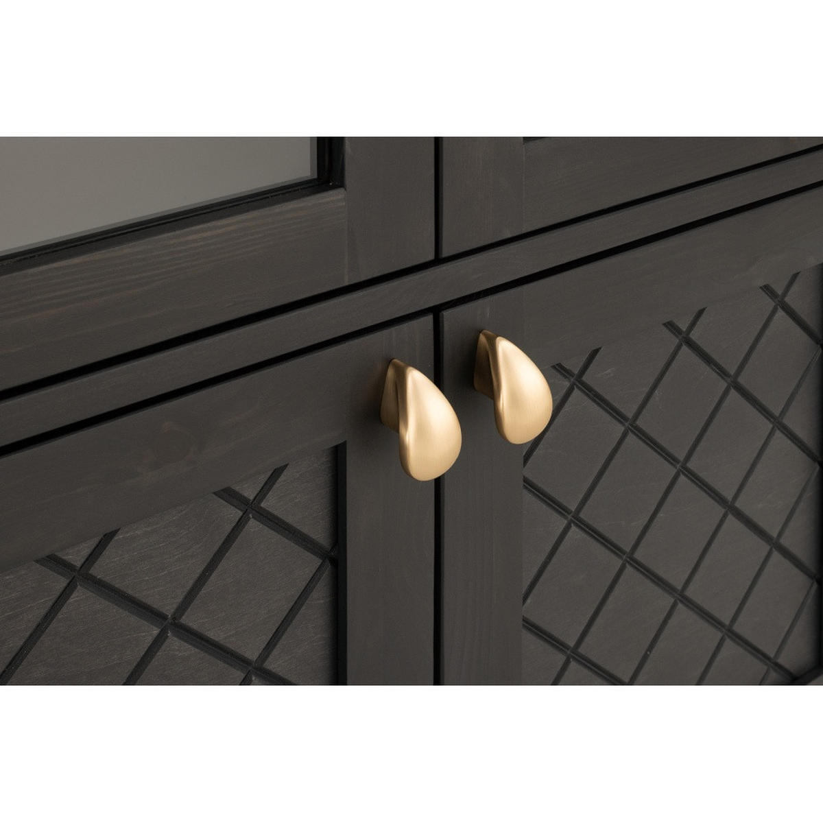 VITRINE - Schwarz/Naturfarben, Holz (70/160/50cm) - MSL wooden furniture