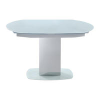 ESSTISCH - 6 Personen, 8 Personen - Glas - Weiß - TALICIA - Weiß, Glas (105/130/75cm) - Vente-Unique