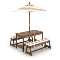 KINDERSITZGARNITUR aus Holz hellbraun - Hellbraun, Holz - COSTWAY