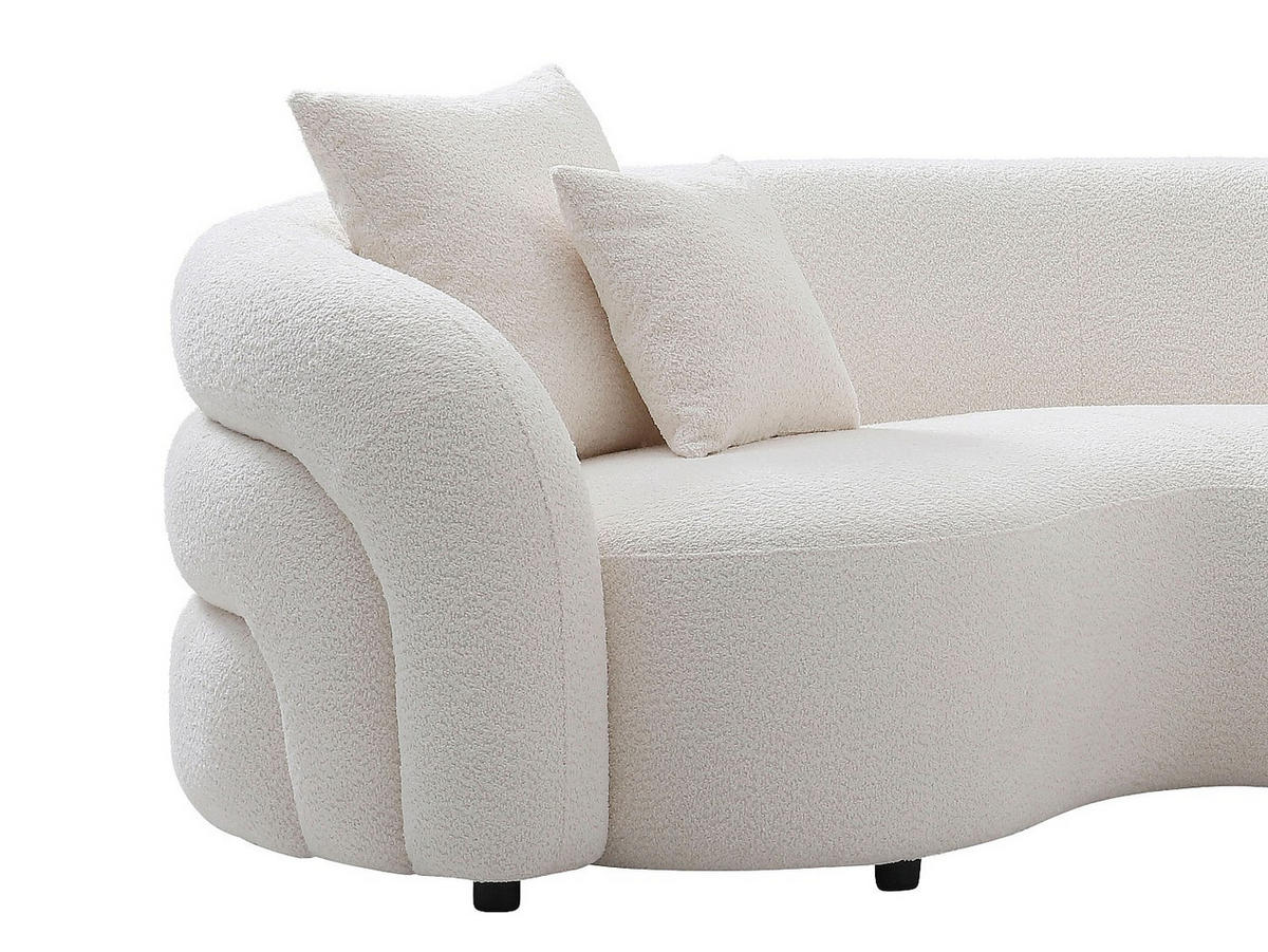 ECKSOFA links - Stoff - Weiß - LAPIOTA - Weiß, Textil (290/200cm) - Vente-Unique