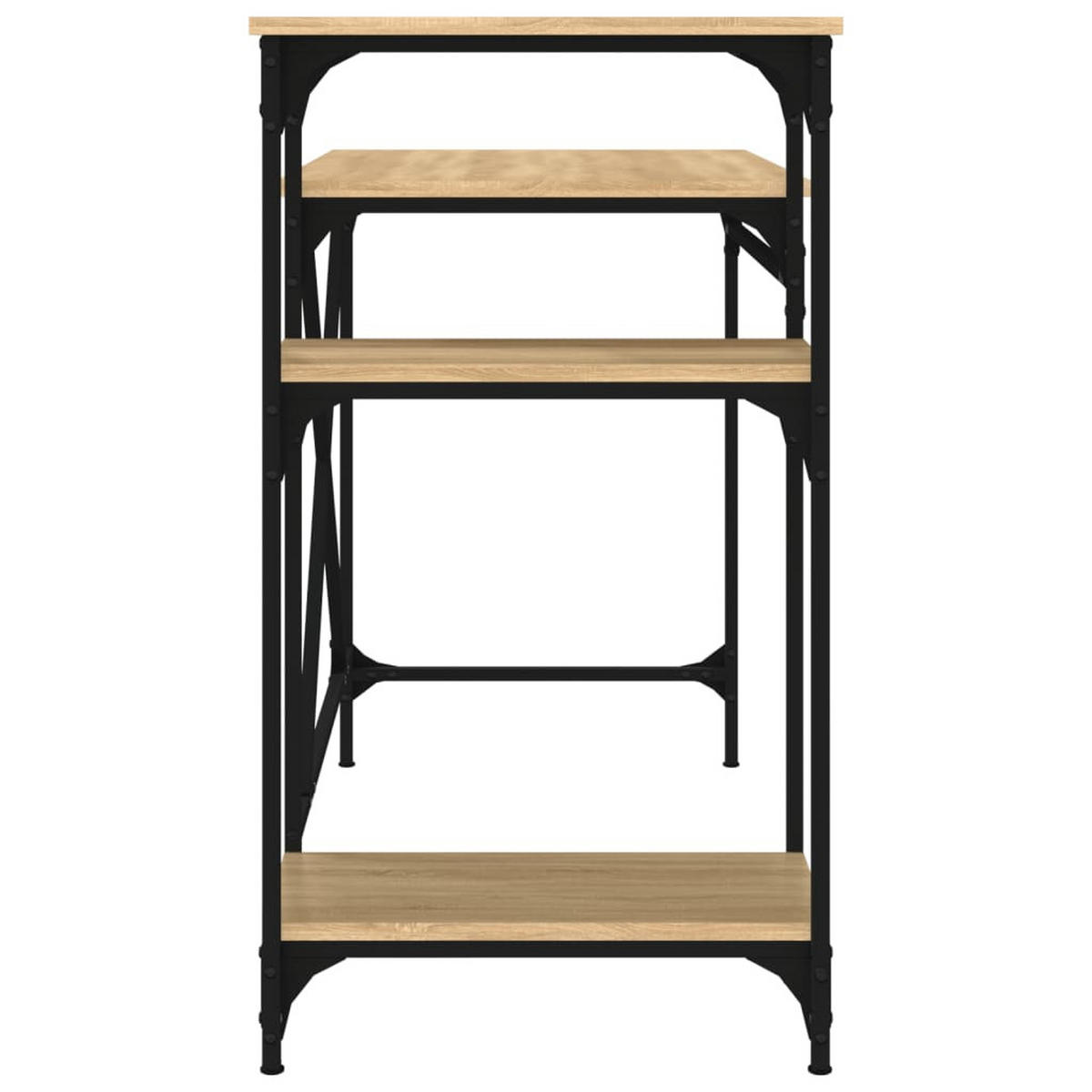 SCHREIBTISCH Mit Regal Sonoma-Eiche 105/50/90 Cm Holzwerkstoff - Braun, Holzwerkstoff (50/105/90cm) - vidaXL