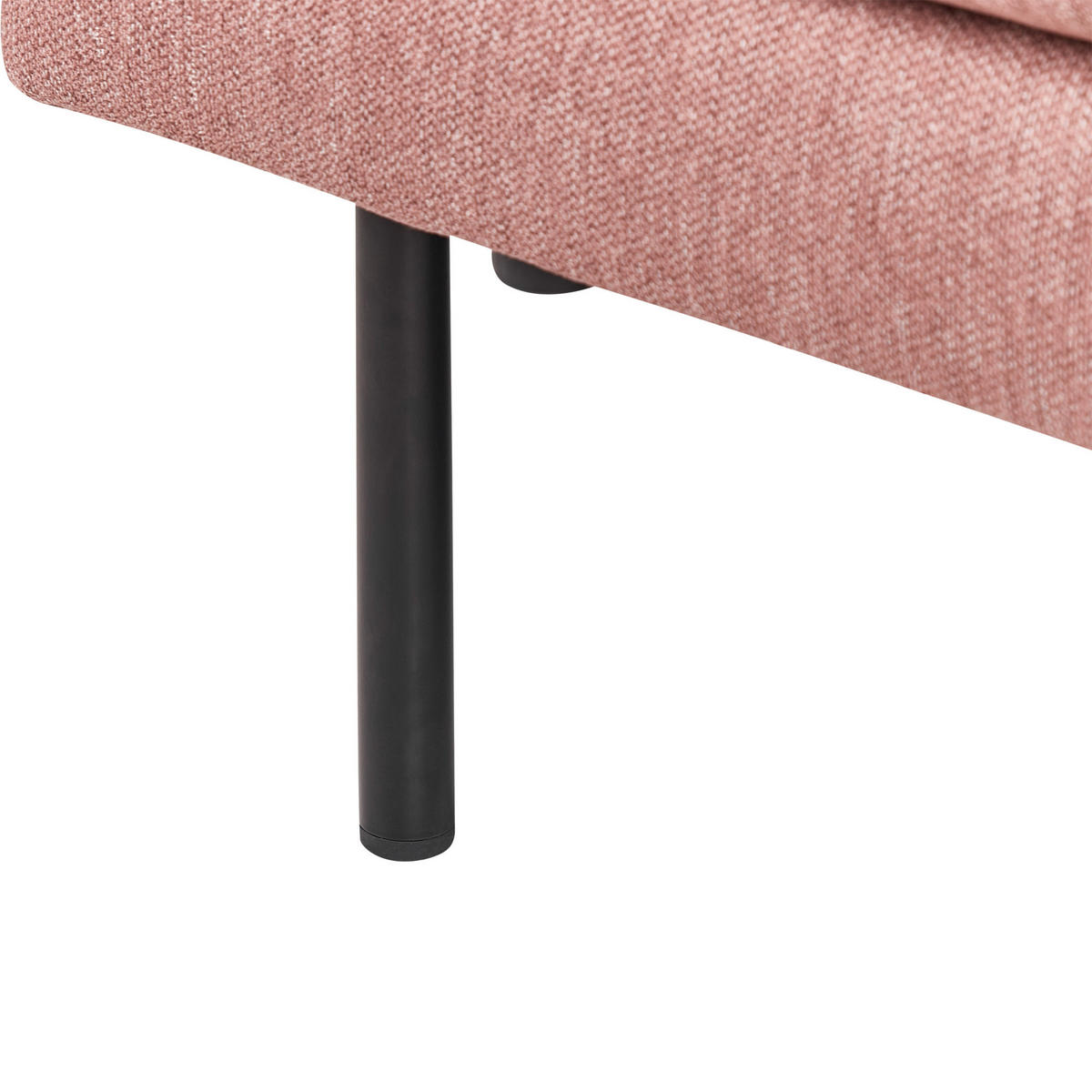 2-SITZER-ECKSOFA Polyester Rosa linksseitig Breda - Pink, Textil (192/155cm) - Beliani