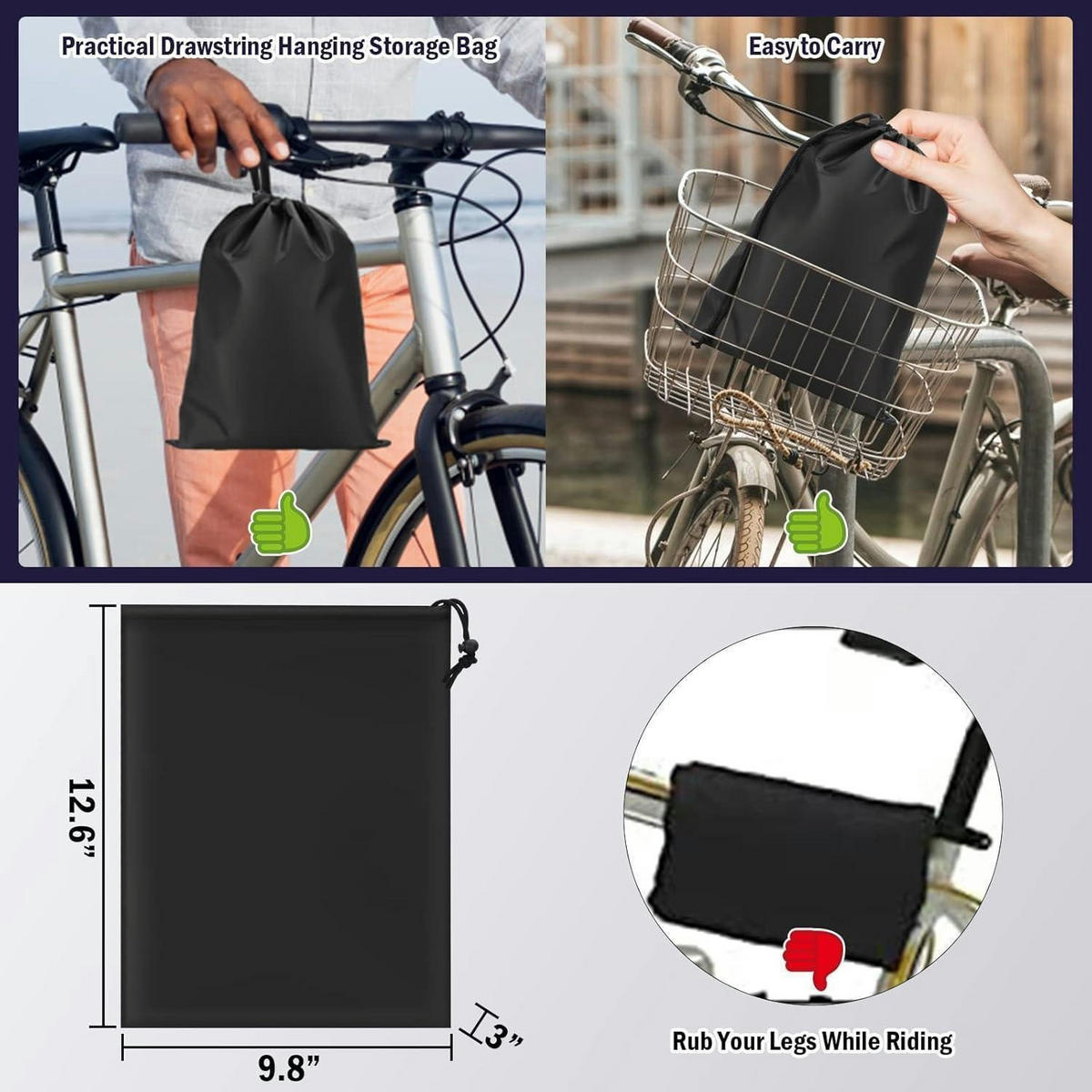 FAHRRADABDECKUNG Wasserdicht 200 x 110 x 90 cm - Schwarz, Textil (110/90/200cm)