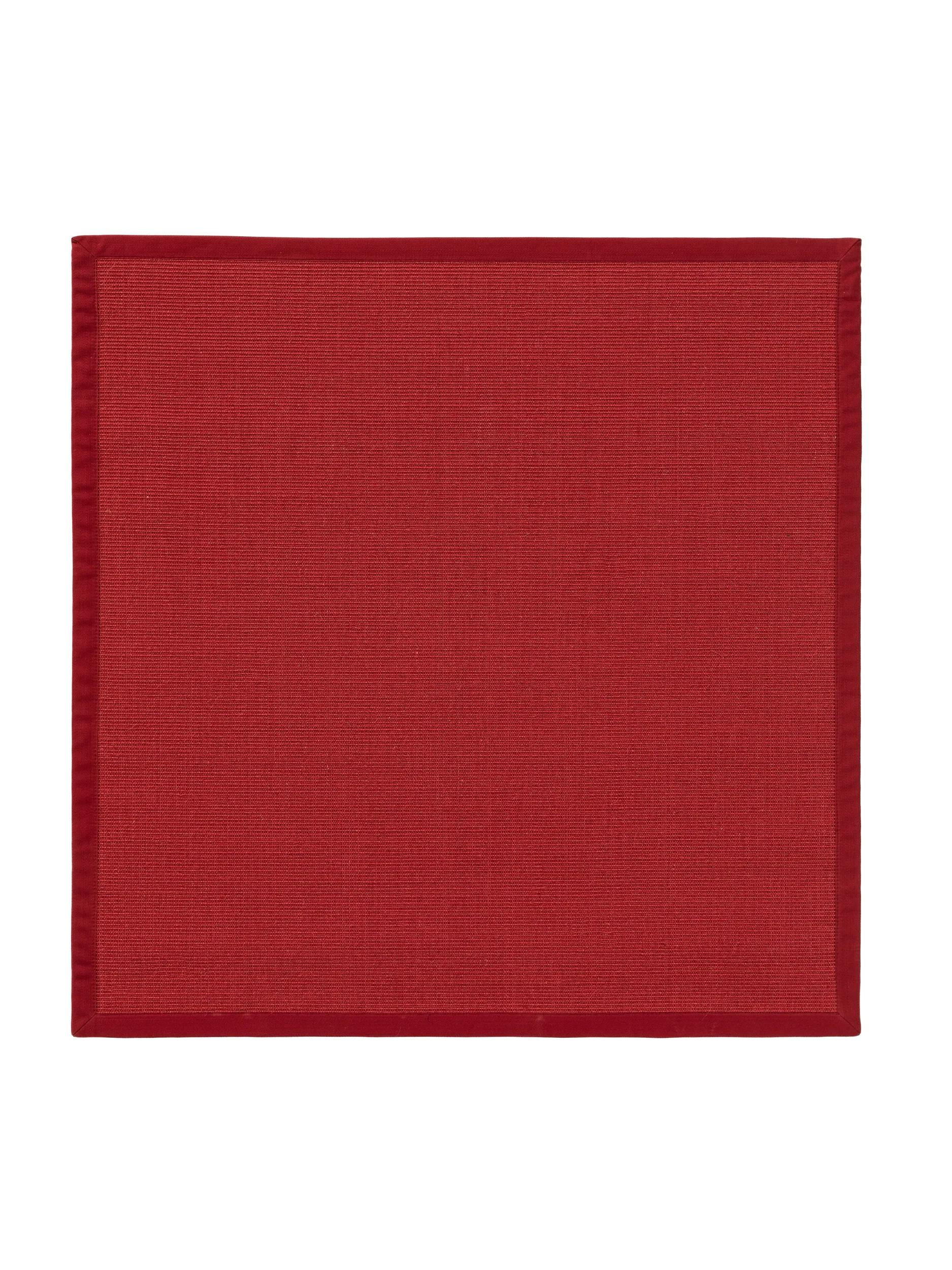 SISALTEPPICH Sana Rot 200x200 cm - Rot, Textil (200/200cm) - benuta Nest